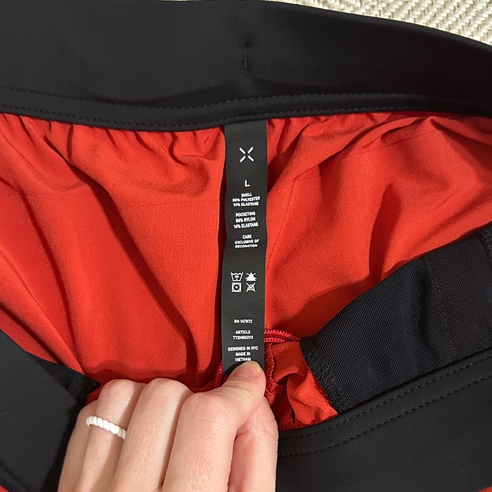 Ten Thousand Red Athletic Shorts - INTERVAL SHORT - Picture 2 of 2